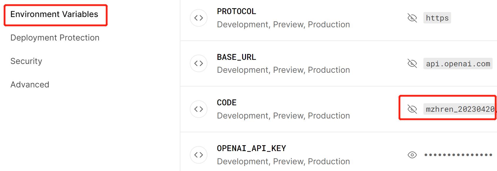 Vercel Environment Variables