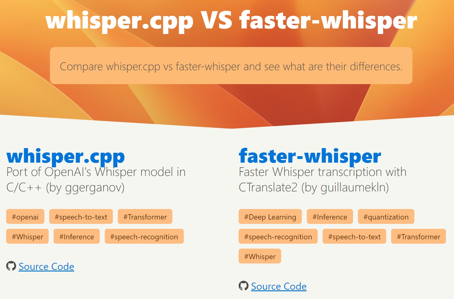 Faster-Whisper VS Whisper.cpp